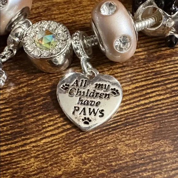 Silver and Black Charm Bracelet - Picture 3 of 6